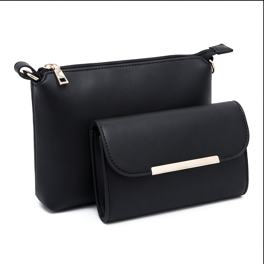 Alexa 3 Pcs Black Crossbody Bag