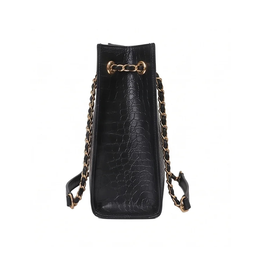 Crocodile Tote Black