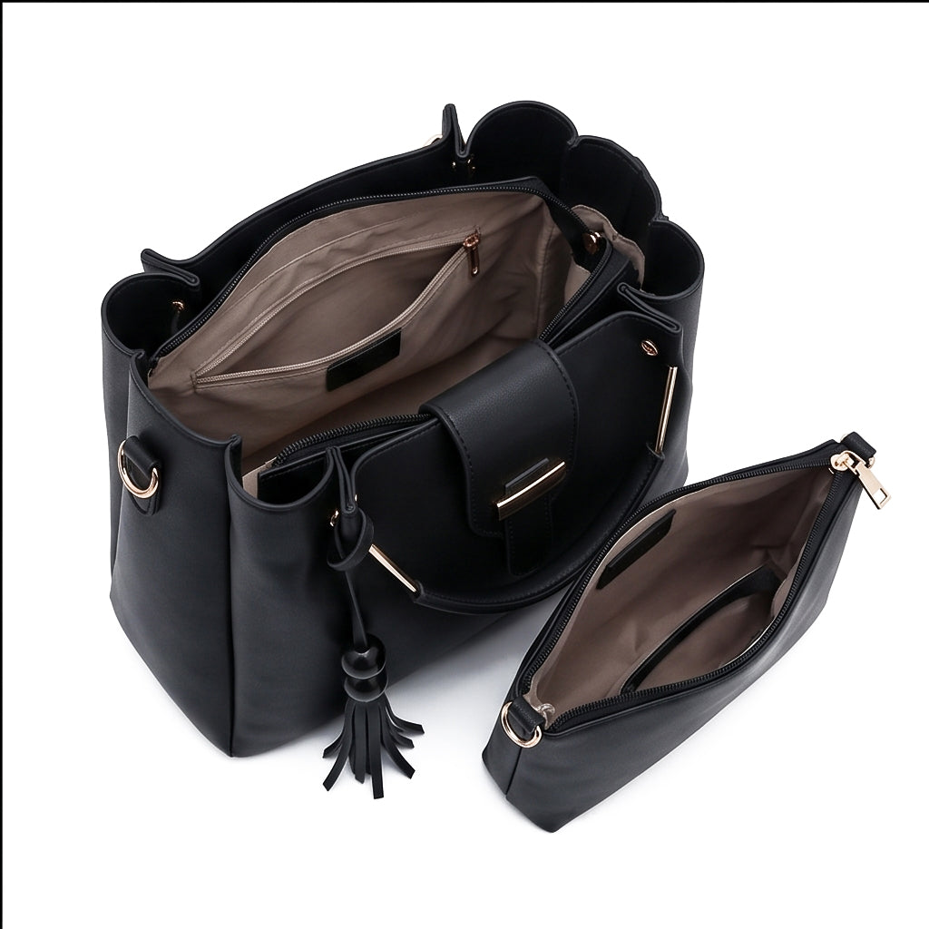 Alexa 3 Pcs Black Crossbody Bag