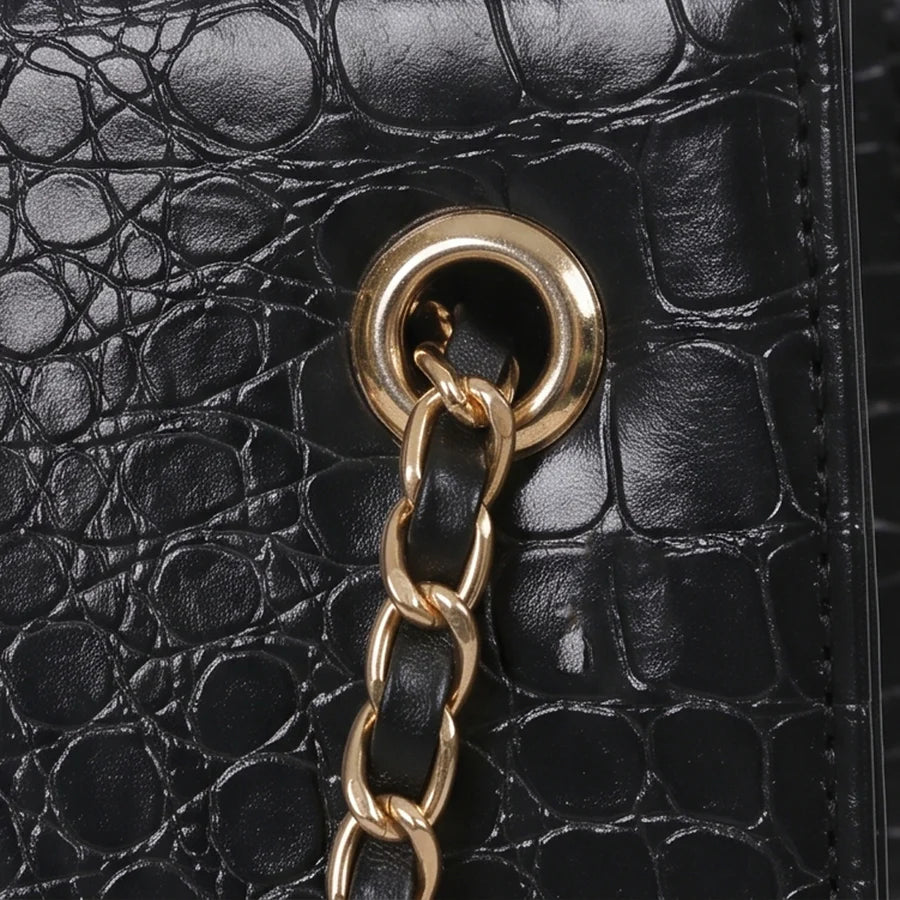 Crocodile Tote Black