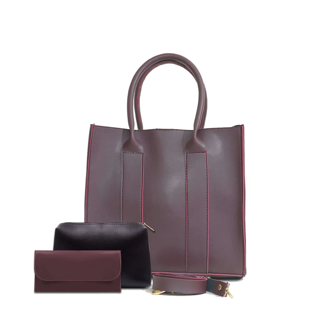 Alberta 3 Pcs Maroon